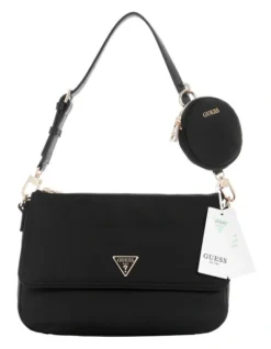Guess Eco Gemma Shoulder Bagin Black