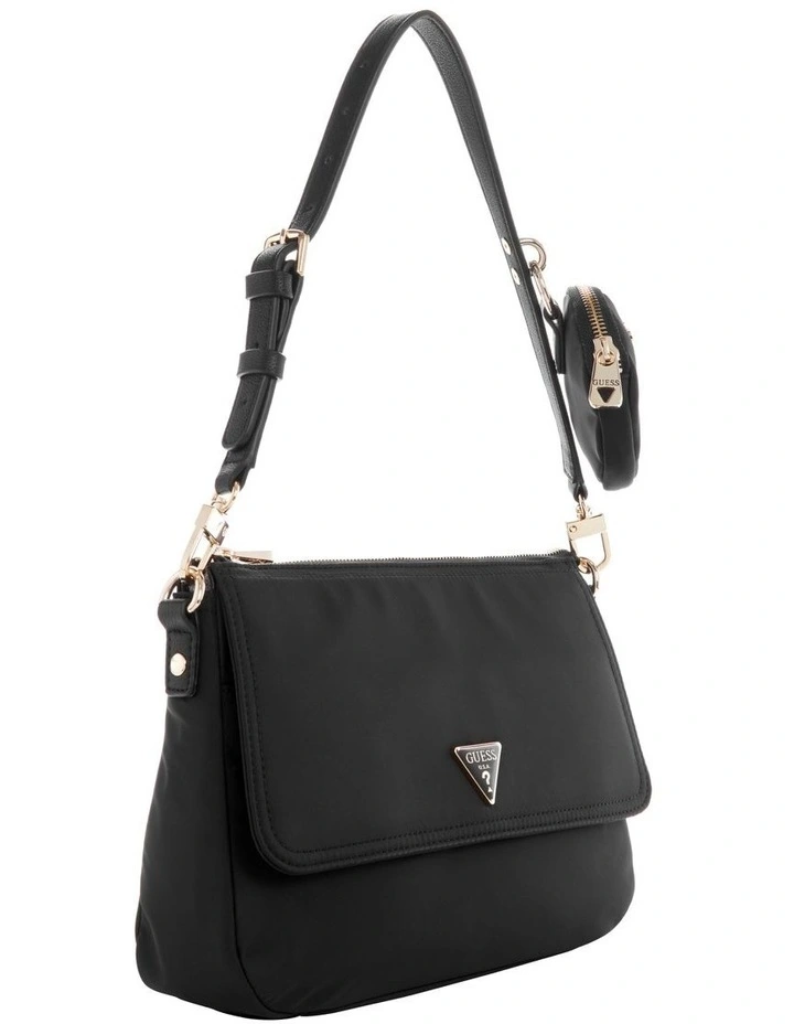 Guess Eco Gemma Shoulder Bagin Black 4 Guess Eco Gemma Shoulder Bagin Black - Image 4