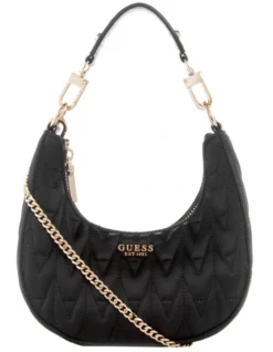 Guess Golden Rock Shoulder Bag In Black
