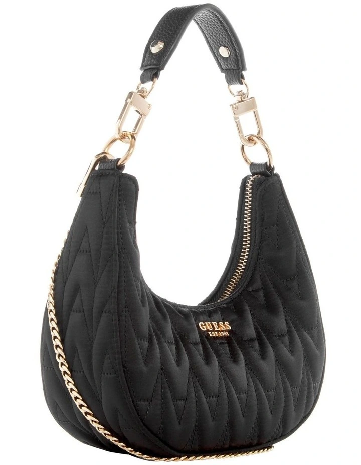 Guess Golden Rock Shoulder Bag In Black 4 Guess Golden Rock Shoulder Bag In Black - Image 4