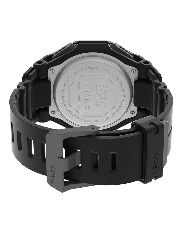 Timex UFC Large Octagon Dial Chronograph TW2V55300 Watch In Black 4 Timex UFC Large Octagon Dial Chronograph TW2V55300 Watch In Black - Image 4