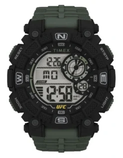 Timex UFC Khaki Medium Round Dial Digital Watch TW5M53900