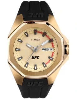Timex UFC Black Medium Octagon Dial Analogue Watch TW2V57100
