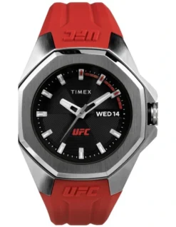 Timex UFC Medium Octagon Dial Analogue TW2V57500 Watch In Red