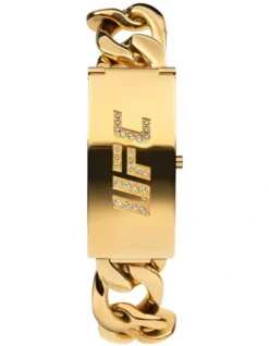 Timex UFC Stainless Steel Bracelet Rectangle Dial Analogue TW2V55500 Watch In Gold