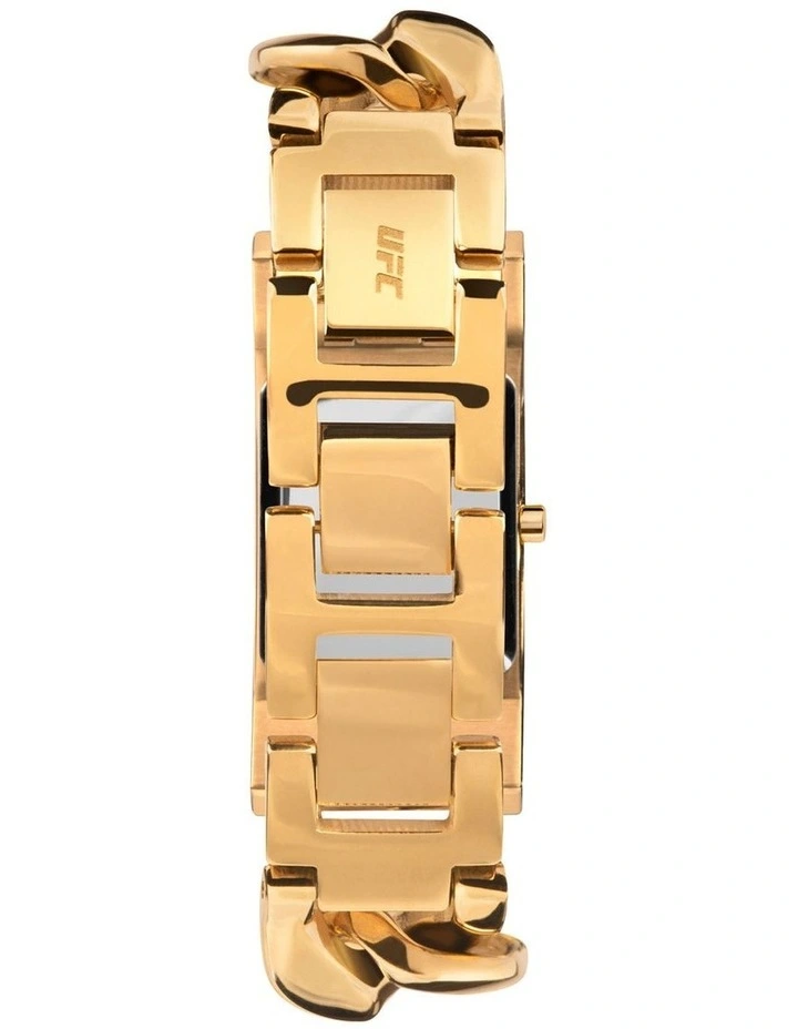 Timex UFC Stainless Steel Bracelet Rectangle Dial Analogue TW2V55500 Watch In Gold 4 Timex UFC Stainless Steel Bracelet Rectangle Dial Analogue TW2V55500 Watch In Gold - Image 4