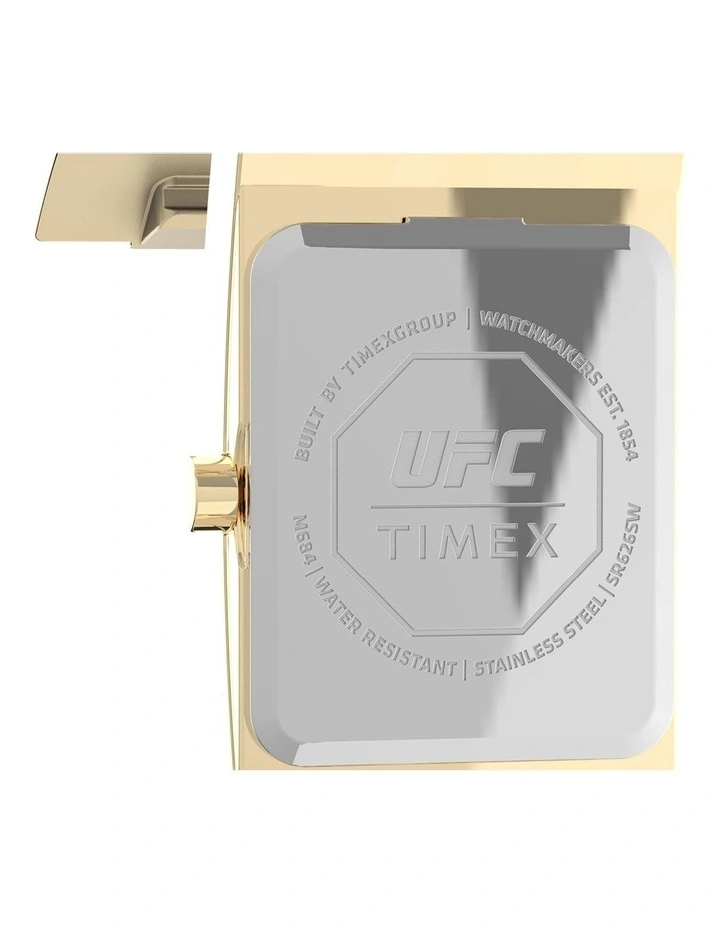 Timex UFC Stainless Steel Bracelet Rectangle Dial Analogue TW2V55500 Watch In Gold 6 Timex UFC Stainless Steel Bracelet Rectangle Dial Analogue TW2V55500 Watch In Gold - Image 6