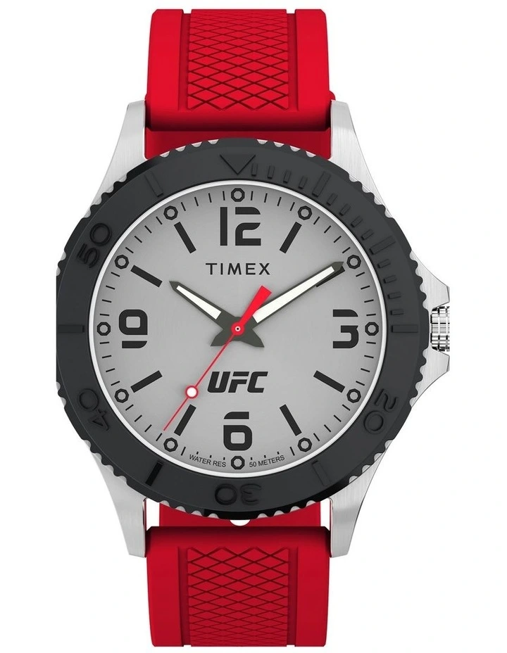 TIMEX UFC Medium Round Dial Analogue Watch In Red 1 TIMEX UFC Medium Round Dial Analogue Watch In Red