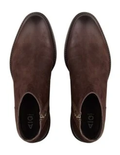 Wise Nubuck Zip Boots In Brown -Myer Clothing Shop 979408180 3 720x928