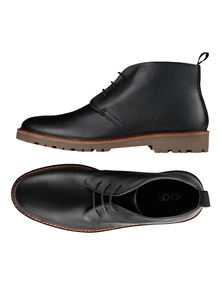 Perkins Leather Chukka Boots In Black 2 Perkins Leather Chukka Boots In Black - Image 2