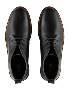Perkins Leather Chukka Boots In Black 5 Perkins Leather Chukka Boots In Black -Myer Clothing Shop 979409530 3 720x928