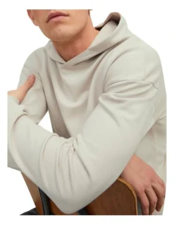Jack & Jones Clean Sweat Hoodie In Cream -Myer Clothing Shop 979526350 3 720x928