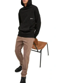 Jack & Jones Clean Sweat Hoodie In Black -Myer Clothing Shop 979526440 5 720x928