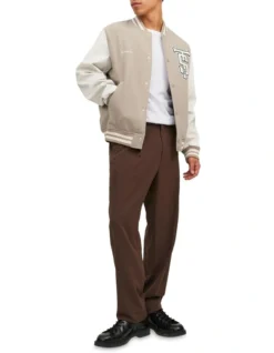 Jack & Jones College Bomber Jacket In Crockery 11 Jack & Jones College Bomber Jacket In Crockery -Myer Clothing Shop 979526530 6 720x928