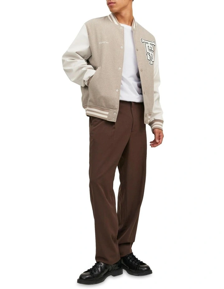 Jack & Jones College Bomber Jacket In Crockery 6 Jack & Jones College Bomber Jacket In Crockery - Image 6