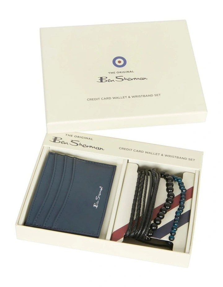 Ben Sherman Credit Card Holder And Jewellery Set In Blue 1 Ben Sherman Credit Card Holder And Jewellery Set In Blue