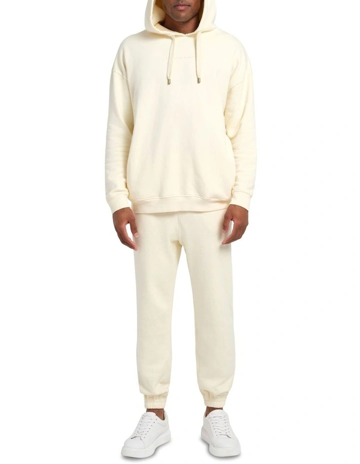 Slim Fit Trackpant In Cream 1 Slim Fit Trackpant In Cream