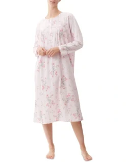 Norah Mid Length Nightie In Pink