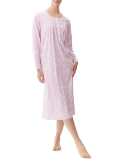 Emelia Mid Length Nightie In Pink
