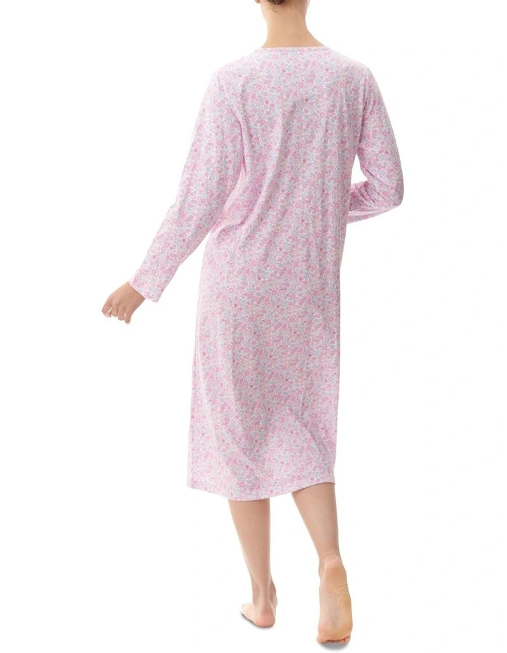 Emelia Mid Length Nightie In Pink 2 Emelia Mid Length Nightie In Pink - Image 2