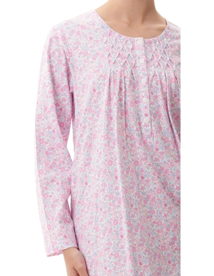 Emelia Mid Length Nightie In Pink 3 Emelia Mid Length Nightie In Pink - Image 3