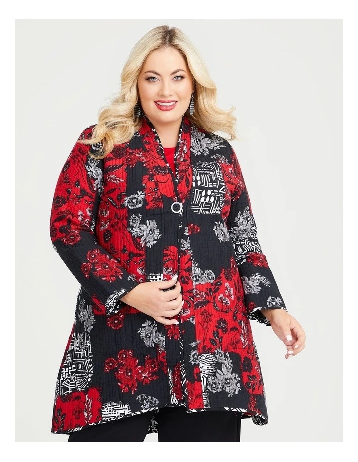 Reversible Quilt Natural Jacket In Multi 1 Reversible Quilt Natural Jacket In Multi