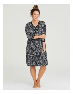 Bamboo Bandana Nightie Black/off White 7 Bamboo Bandana Nightie Black/off White -Myer Clothing Shop 980553700 4 720x928