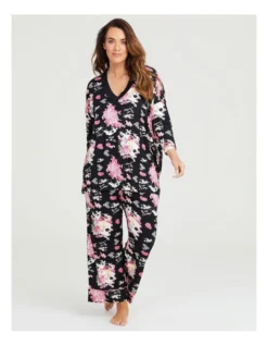 Bamboo Oriental Pyjama Pant In Black Multi -Myer Clothing Shop 980555140 3 720x928