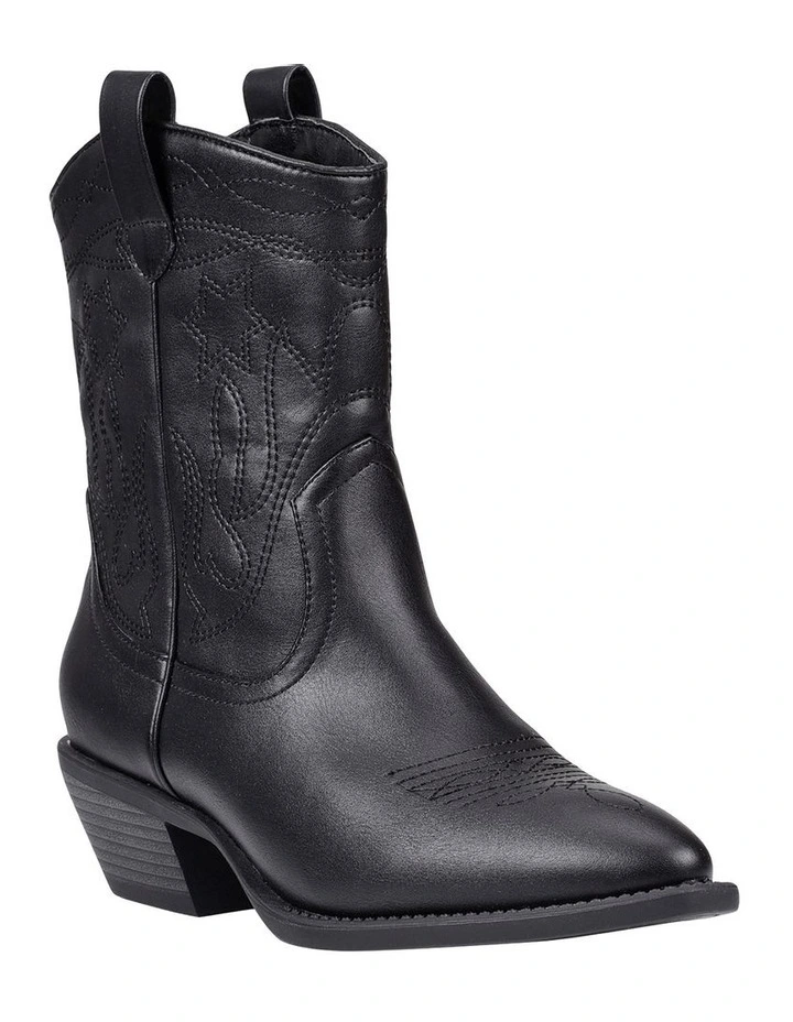 Howdy Cowboy Boots In Black 2 Howdy Cowboy Boots In Black - Image 2