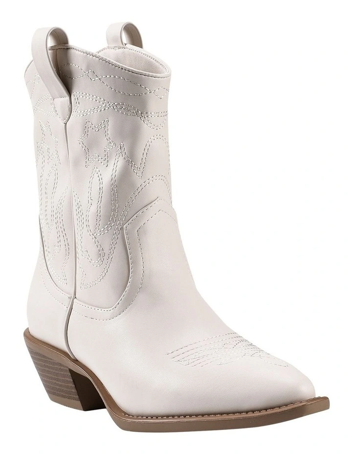 Howdy Cowboy Boots In Bone 2 Howdy Cowboy Boots In Bone - Image 2