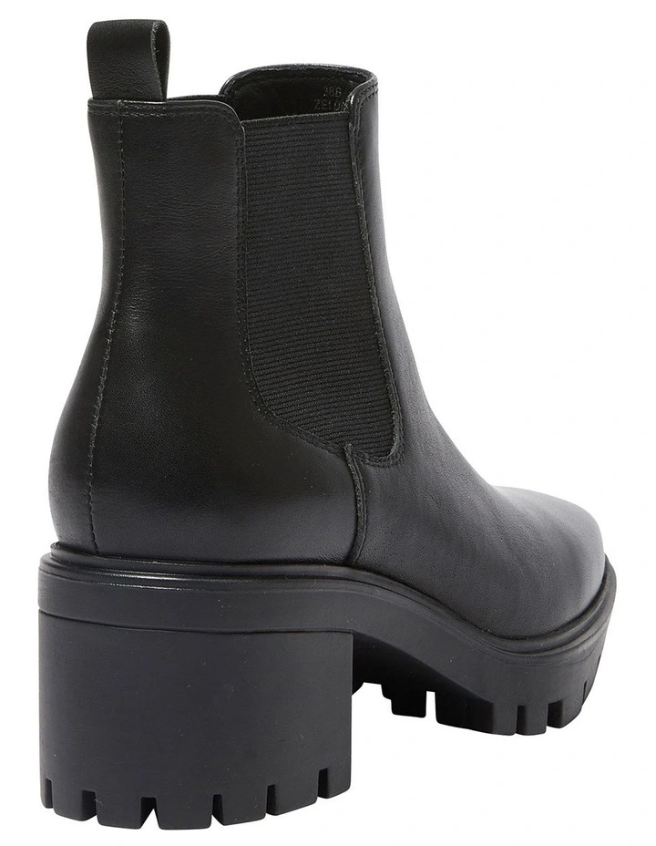 Zelda Leather Boots In Black 4 Zelda Leather Boots In Black - Image 4