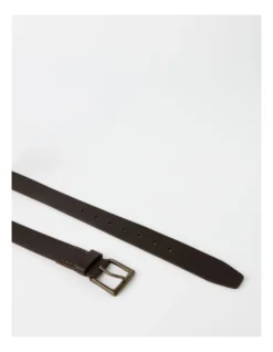 Casual Leather Belt In Dark Brown -Myer Clothing Shop 980978410 3 720x928