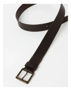 Casual Leather Belt In Dark Brown -Myer Clothing Shop 980978410 4 720x928