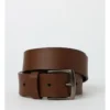 Casual Leather Belt In Tan