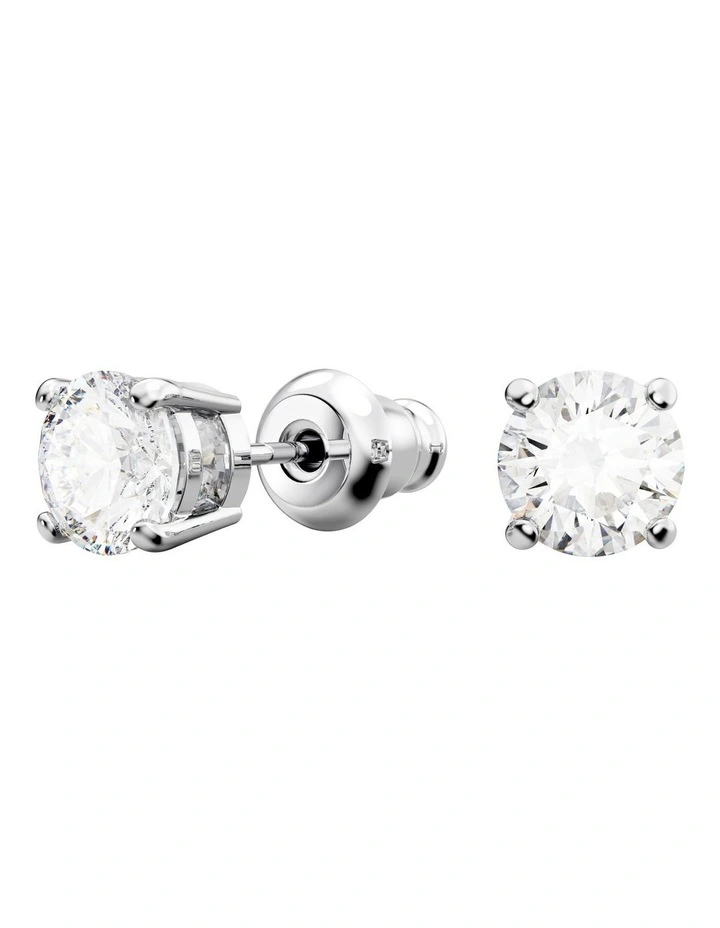 Swarovski Matrix Tennis Set Round Cut Rhodium Plated In White 5 Swarovski Matrix Tennis Set Round Cut Rhodium Plated In White - Image 5