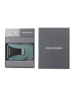 Van Heusen Credit Card Holder With Money Clip In Green