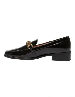 Dalton Flat Leather Loafers In Black Patent -Myer Clothing Shop 981174610 3 720x928