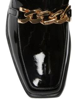 Dalton Flat Leather Loafers In Black Patent -Myer Clothing Shop 981174610 7 720x928