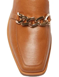 Dalton Flat Loafers In Leather Tan -Myer Clothing Shop 981176050 7 720x928