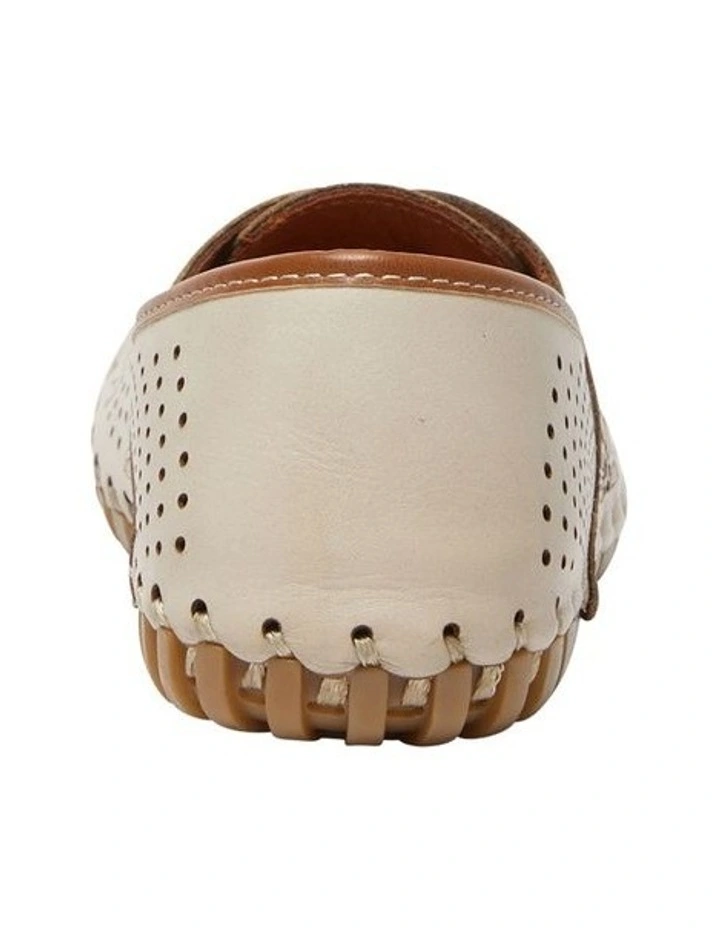 Talan Flat Shoes In Off White/Tan Leather 5 Talan Flat Shoes In Off White/Tan Leather - Image 5