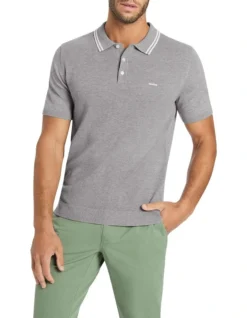Eero Knitted Polo In Grey