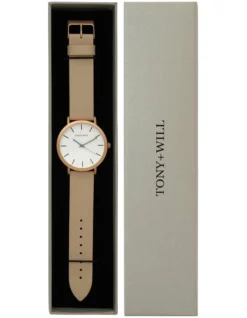 Classic Leather Strap In Beige -Myer Clothing Shop 981531550 6 720x928