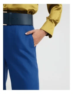 Linen Wide Leg Trouser In Bold Blue -Myer Clothing Shop 981763480 3 720x928