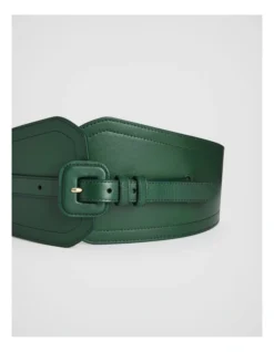 Double Belt Leather Corset In Teal Green -Myer Clothing Shop 981764110 3 720x928