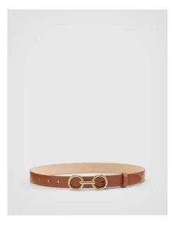 Snaffle Leather Belt In Cognac