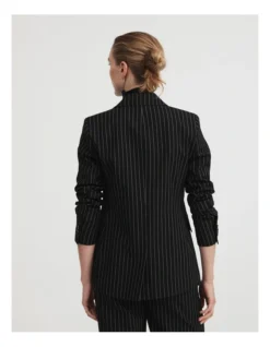 Single-breasted Pinstripe Blazer In Black 9 Single-breasted Pinstripe Blazer In Black -Myer Clothing Shop 981764740 5 720x928