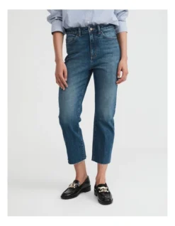 7/8 Straight Jean In Indigo