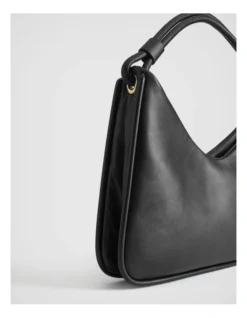 Soft Leather Shoulder Bag In Black -Myer Clothing Shop 981767530 3 720x928