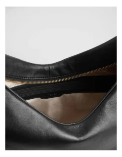 Soft Leather Shoulder Bag In Black -Myer Clothing Shop 981767530 4 720x928