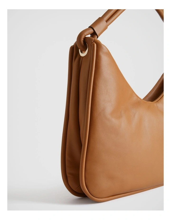 Soft Leather Shoulder Bag In Ginger 3 Soft Leather Shoulder Bag In Ginger - Image 3